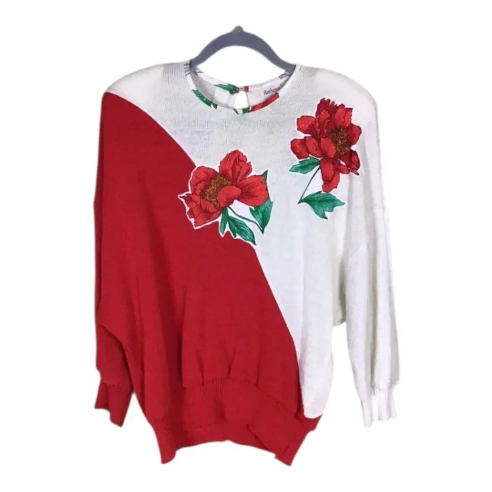 Anthony Sicari Women Christmas Holiday Sweater Sz. 12 Ugly Christmas Sweater